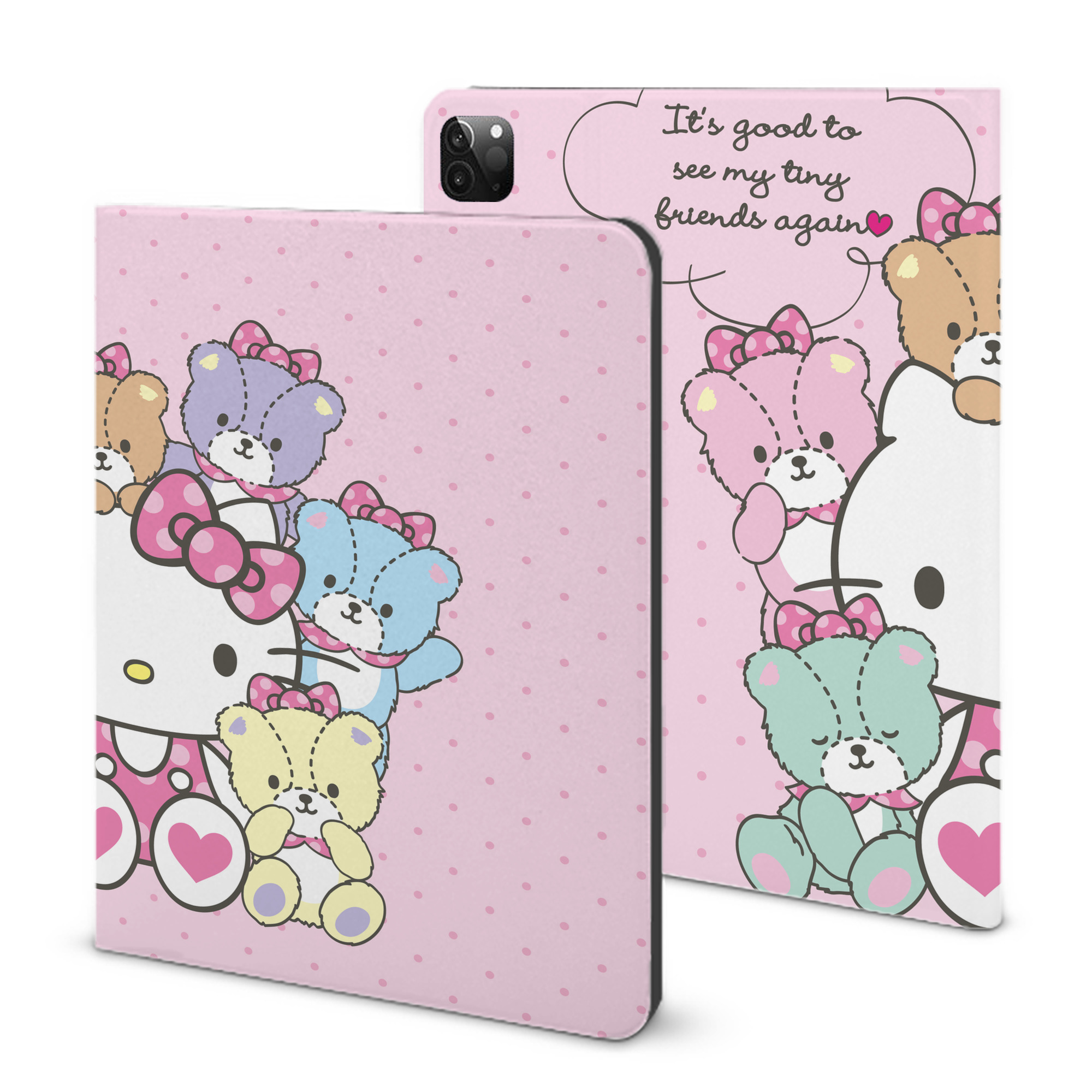 （画像用） Hello Kitty ハローキティ IPadケース ペンホルダー付き ブックスタイルデザイン